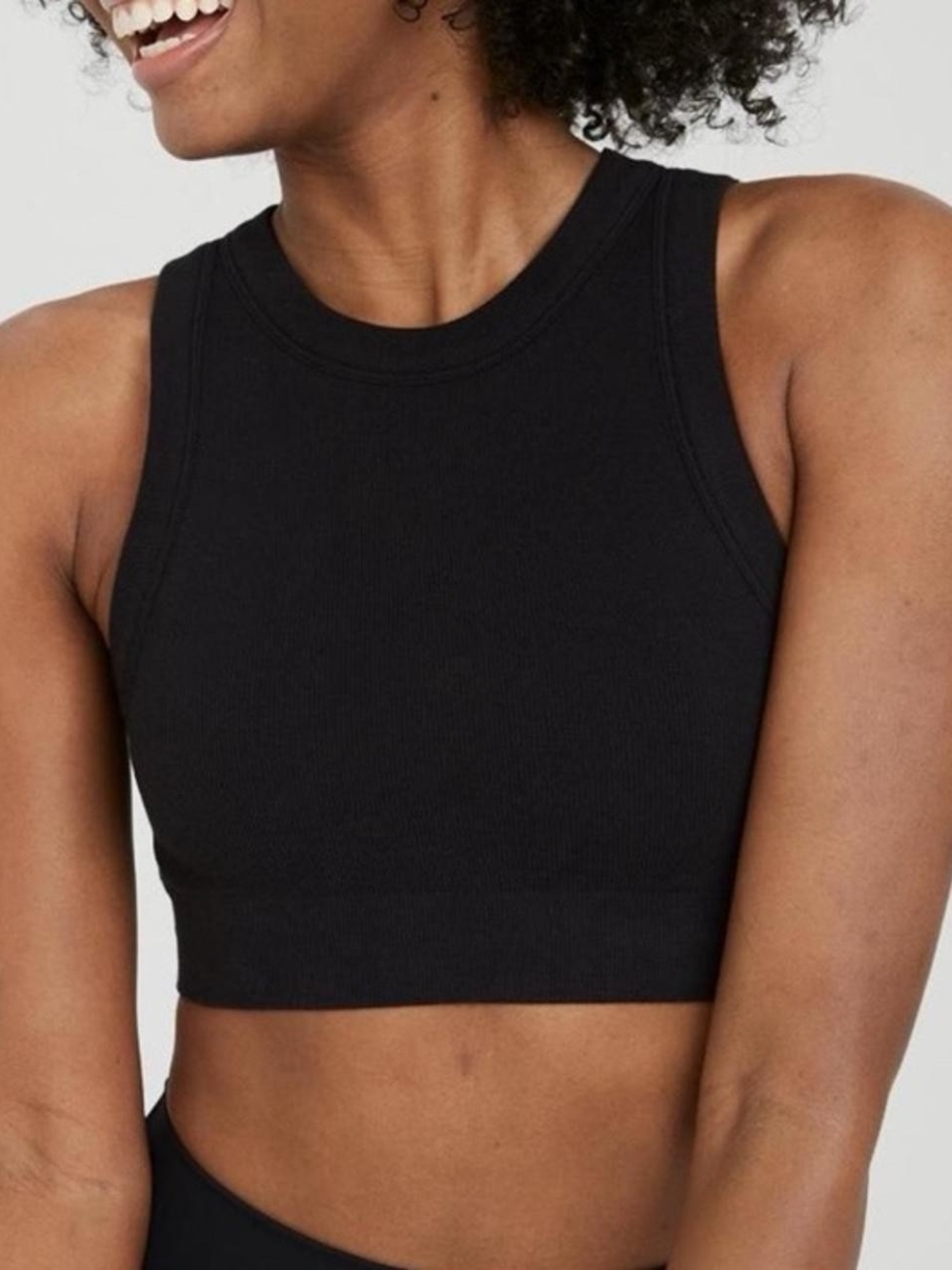 aerie Ribbed High-Neck Crop Tank Top
